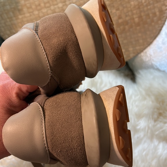 J/SLIDES NYC - khaki leather, suede & nylon sneakers, NWOT - Picture 3 of 10